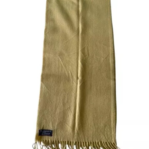 Burberrys Vintage Scarf Beige 100% Cashmere Unisex Scarf Made In England - Picture 3 of 8
